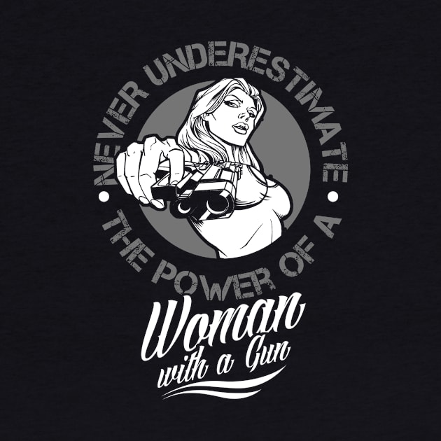 woman with a gun - gun owners by bestsellingshirts